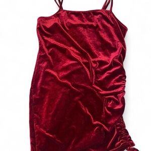 SHEIN CURVE 2XL velvet red dress